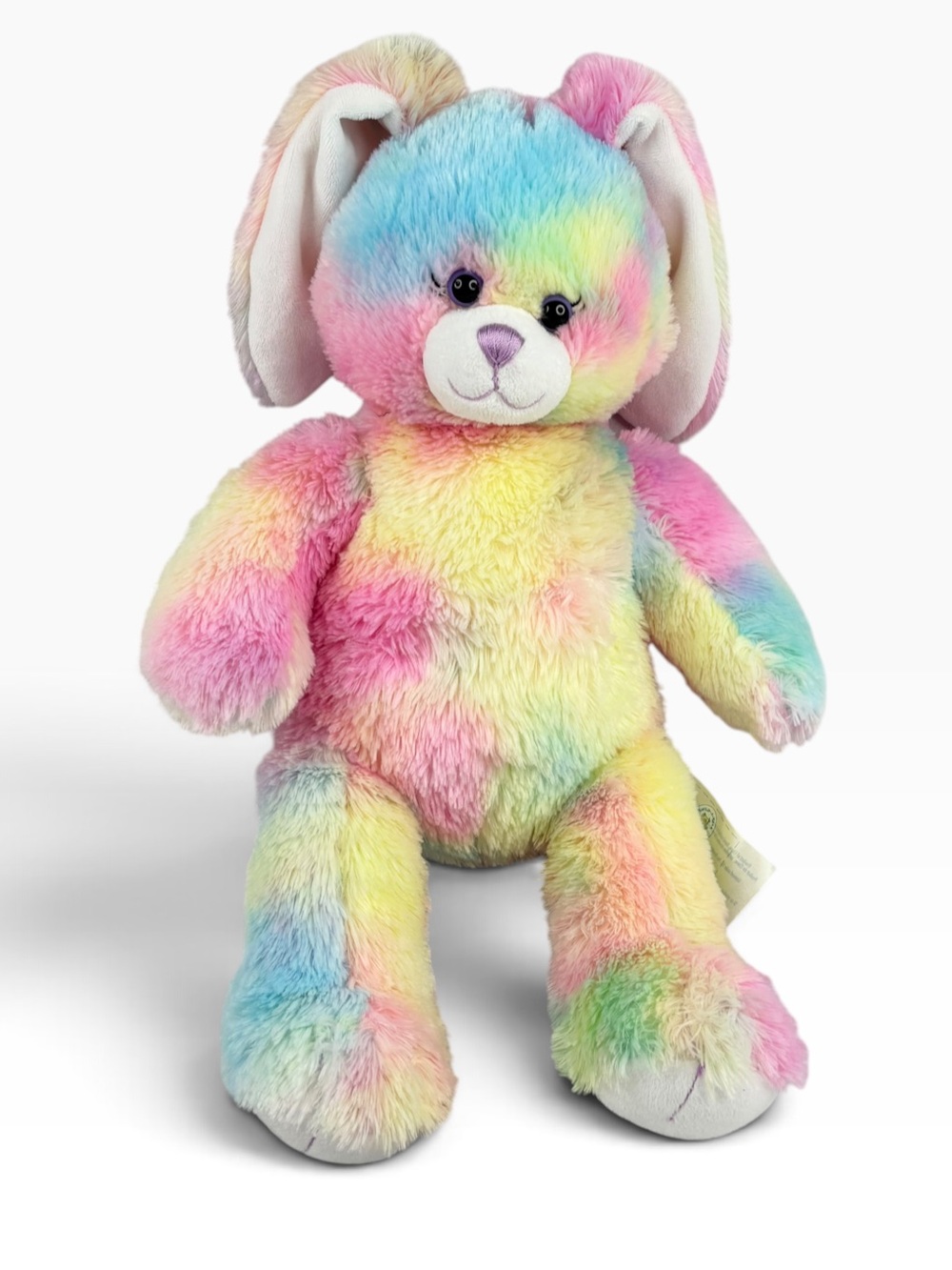 BAB Build A Bear 2012 Pastel Tie Dye 18” Watercolour Bunny